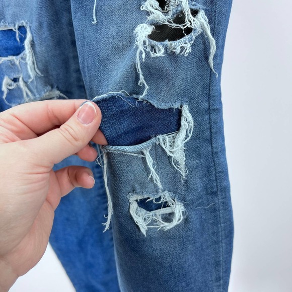 American Eagle Outfitters Distressed High Rise Jegging Denim Jeans Stretch 00 - Picture 8 of 11